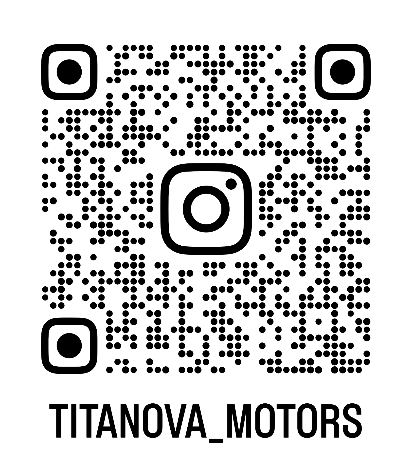 Scan to follow @titanova_motors on Instagram